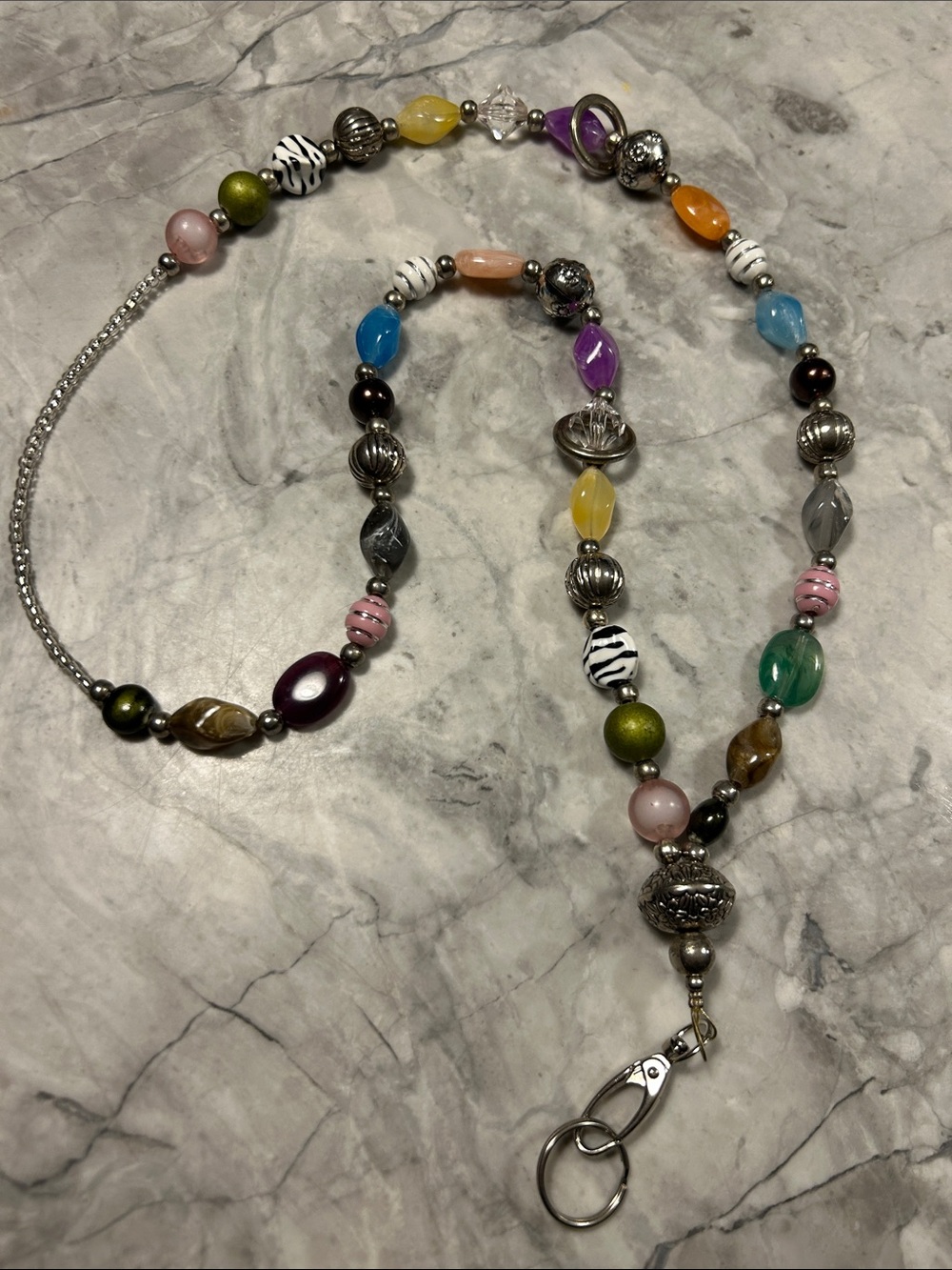 Multicolor Beaded Women’s Necklace Lanyard